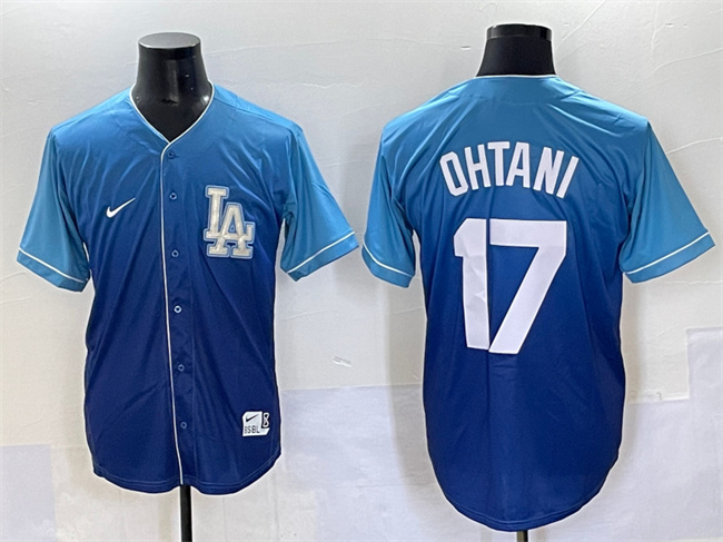 Men's Los Angeles Dodgers #17 Shohei Ohtani Blue Stitched Baseball Jersey Men's Los Angeles Dodgers #17 Shohei Ohtani Blue Stitched Baseball Jersey